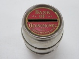 Bank of Oconomowoc Barrel Bank with Box, Oconomowoc, WIS