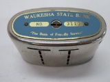 Waukesha State Bank Traveling Teller Automatic Recording Oval Bank