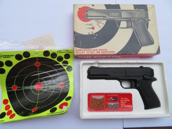 Marksman Air Pistol with box and targets