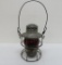LCRR railroad lantern, ruby globe etched, Adlake Westlake Co, 10