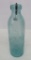 O Zwietusch Milwaukee Hutchinson bottle, aqua, spring stopper, 7 1/4