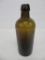 Light Olive spirits bottle, iron pontil with dimple, 7 1/2