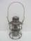 DM & RI Railway Lantern, Adlake Kero, clear ribbed globe, 91/2