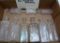 Nine Milwaukee Pharmacy Bottles, clear, 3 1/2