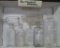 Seven Milwaukee Pharmacy Bottles, clear, 4