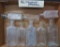 8 Milwaukee Pharmacy Bottles, clear, 3 1/2