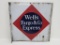 Wells Fargo & Co Express two sided enamel flange sign, 21