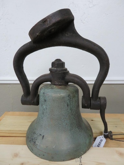 Railroad Bell, brass bell and yoke, 18"