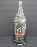 Chippewa Water Bottle in metal frame, Railroad serving piece, 14