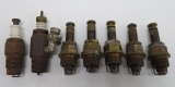 Seven Vintage Spark Plugs