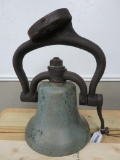 Railroad Bell, brass bell and yoke, 18