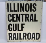 Illinois Central Gulf Railroad metal sign, 30