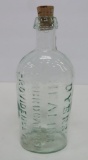 Dyers Healing Embrocation bottle, Providence RI, aqua, open pontil, 6
