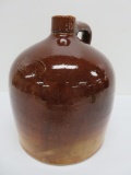 C Hermann & Co brown glaze jug, nice color, 9 1/2