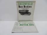Greenfield Motor Bus brochure and large fold out