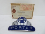 Sante Fe Porter Hat Emblem with box, 3 1/4
