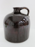 Early jug attributed to Red Wing, applied rolled rim, 9