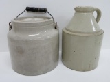 Stoneware covered jar and cone top batter jar
