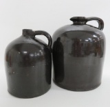 Two stoneware jugs, batter and shoulder jug