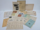 Large lot of Kissel paper, letter head, spec sheets and brochures