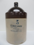 5 gallon Charles Hansen's Laboratory jug, Little Falls NY, two tone