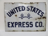 United States Express Co enamel advertising sign, 20