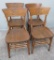 Four Val Blatz Press back chairs, great brewery pieces, Pre Prohibition