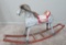 Early Primitive Folk Art Rocking Horse, great patina and paint