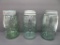 Three vintage Mason Jars: Keystone, Improved and Nov 30 1858