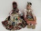Two Ethnic costume dolls, 14