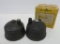 Two Vintage Shar Point cast pencil sharpeners, one with box