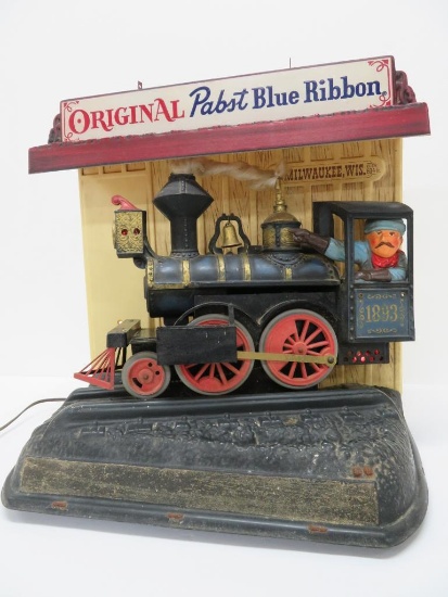Original 1961 Pabst Blue Ribbon Locomotive sign, 16"