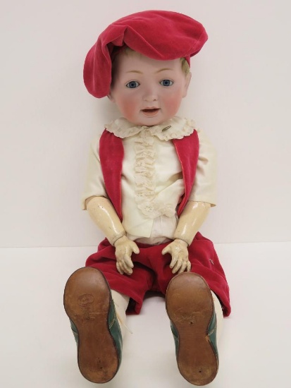 Large Character Doll, Boy, Bisque, JD Kestner Doll, 27"