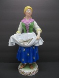 Herend Hungary Figurine, woman with fish, 10