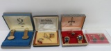 Four sets of mens vintage cuff link sets