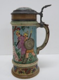 SPQR Viking and Roman lidded stein, 9