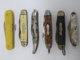 Six vintage pocket knives