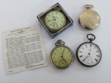 Four Pocket watches, as found