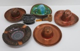 MCM Sombrero Western Cowboy ash trays and lighter