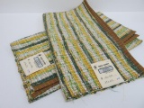 Two handmade rag rugs, 55