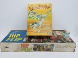 Classic Buck A Roo and Hip Flip games with boxes, Ideal and Parker Bros