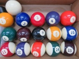 Full set of vintage billard pool balls