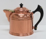 Rome Metal Ware Tea Pot, copper and brass, 7 1/2