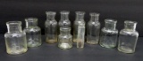 10 Clear medicine bottles, 2 1/2