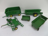 John Deere Farm Toys, five pieces