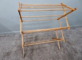 Wooden drying rack, folding, 3'