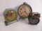 Three Vintage alarm clocks