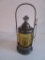 Amber Glass Pickle Canister with fork, 10