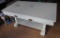 Painted library sofa table with drawer
