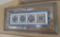 Rosette framed art in stainglass leaded frame, 33